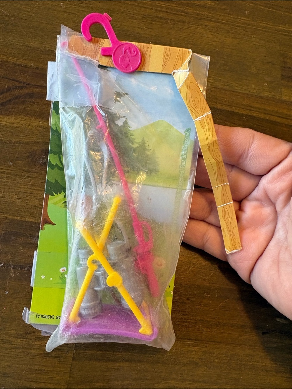 Barbie Camping Fun Accessory Pack Fishing Pole Binoculars Compass Stool